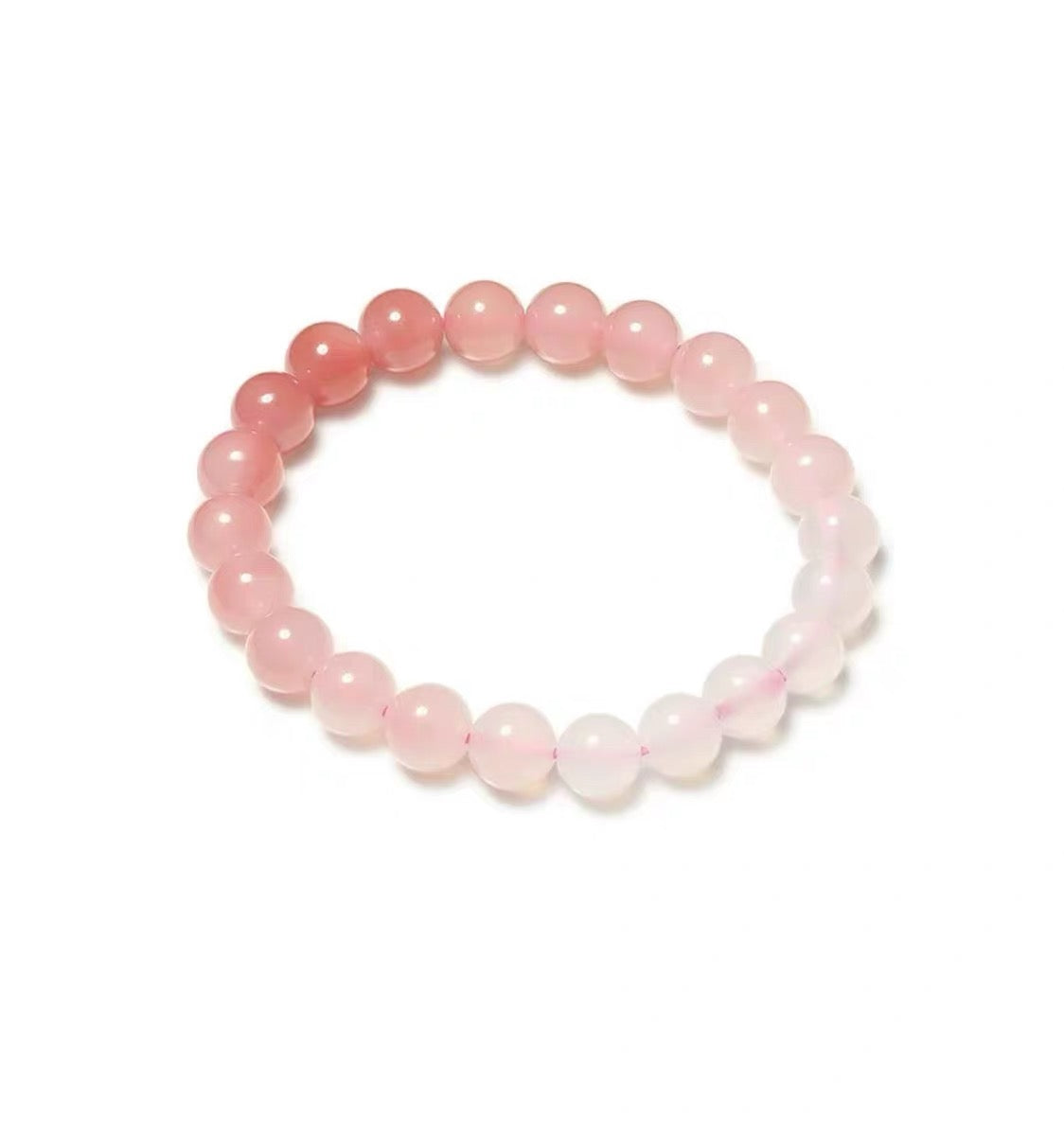 Elegant Pink Gradient Agate Bracele