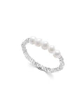 Shining Galaxy -925 Silver Imitation Pearl Ring