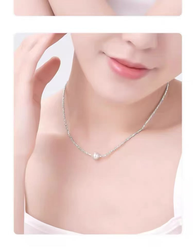 925 Sterling Silver Pearl Necklace