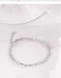 Shimmering Galaxy — 925 Crushed Silver Bracelet Crafted