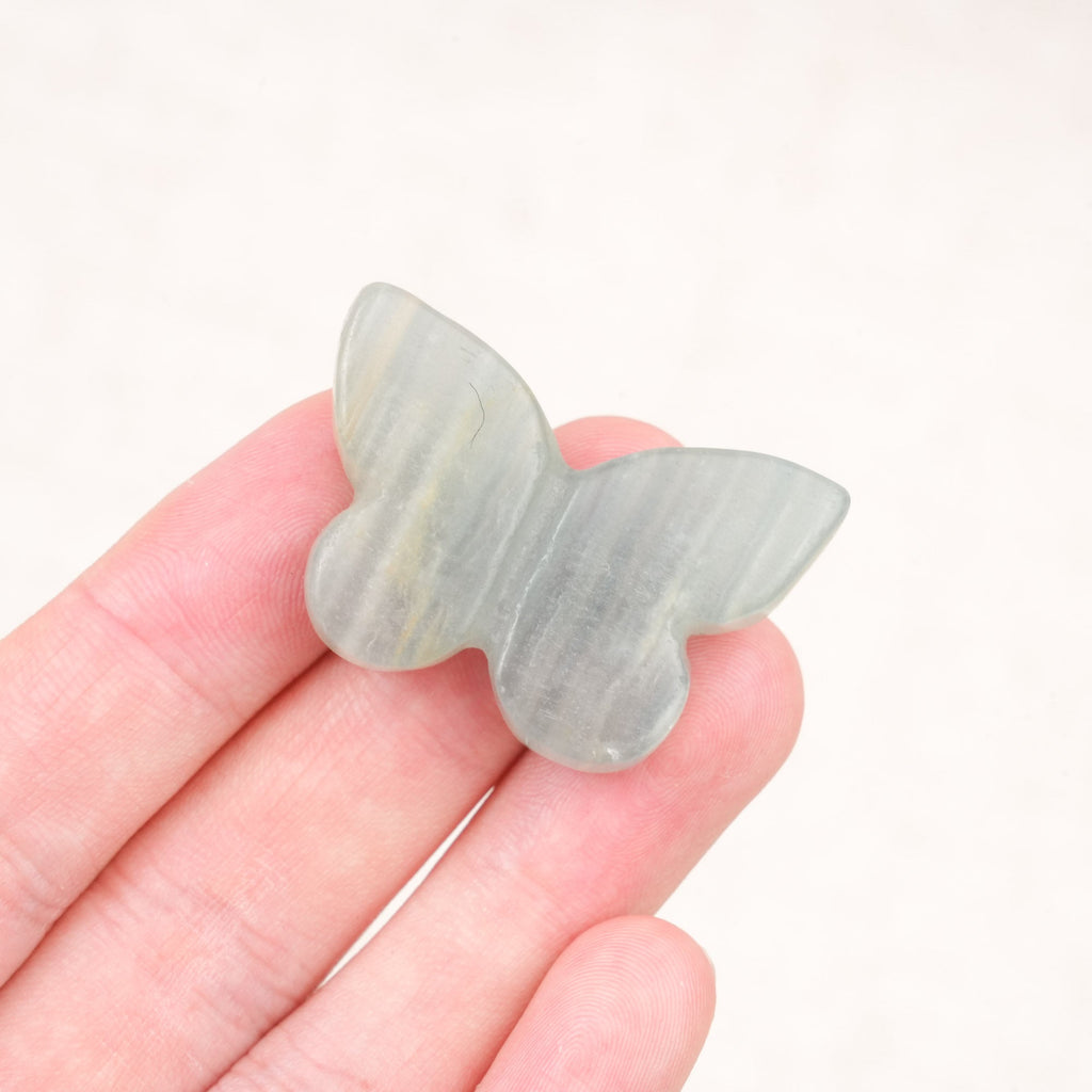 Blue Onyx Butterfly Carving