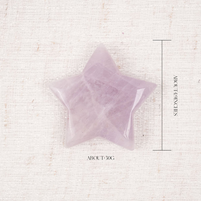 Amethyst Pentagram Palm Stone