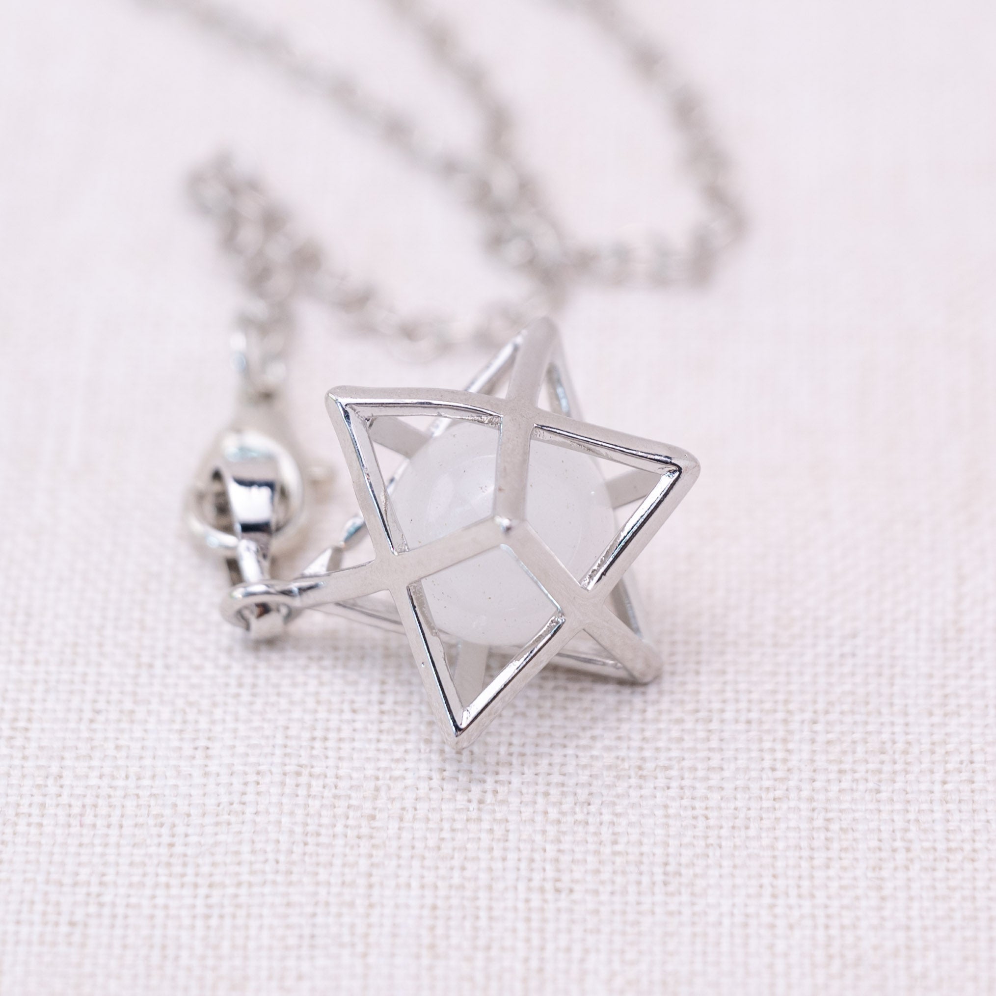 Clear Quartz Merkaba Pendulum