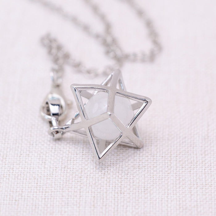 Clear Quartz Merkaba Pendulum