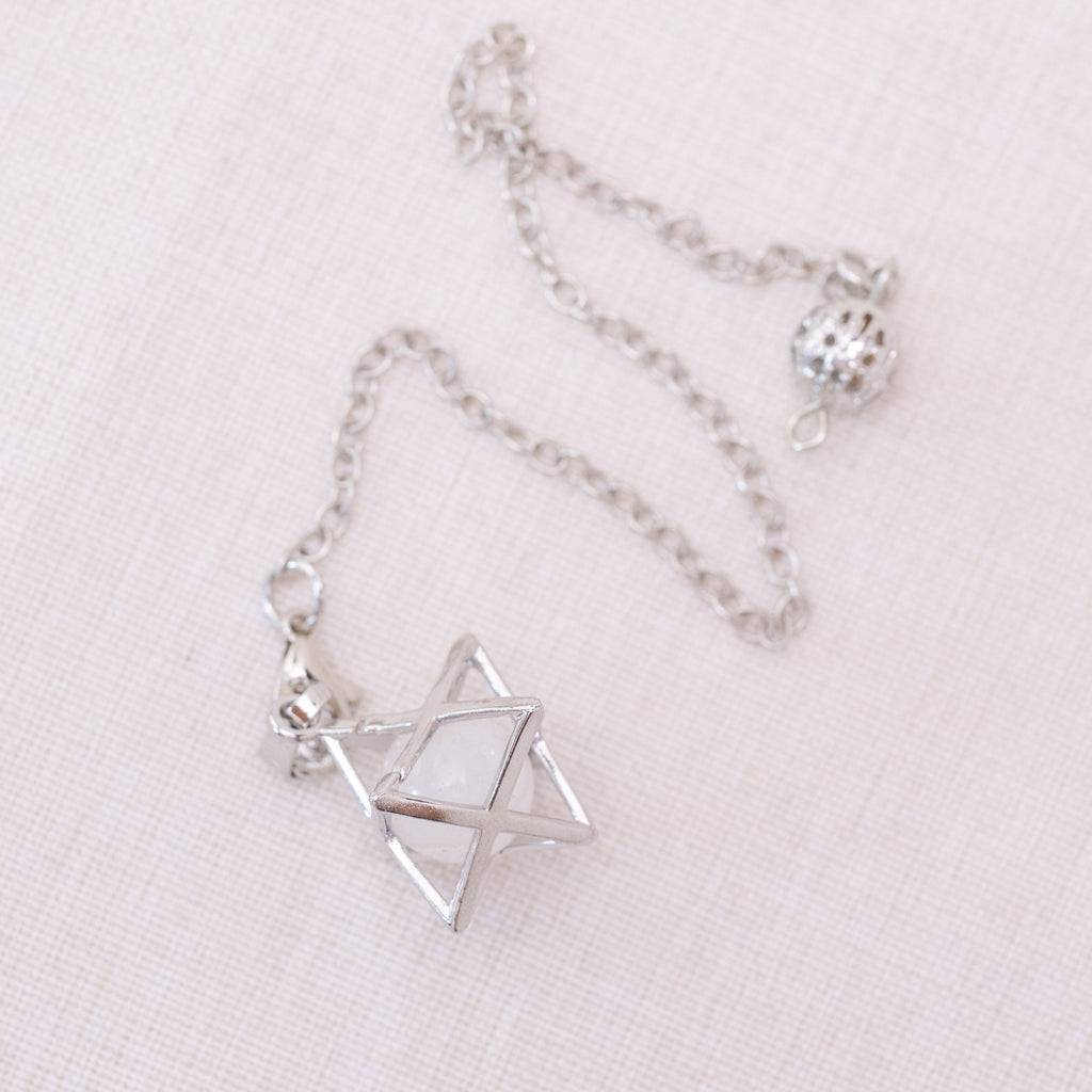 Clear Quartz Merkaba Pendulum
