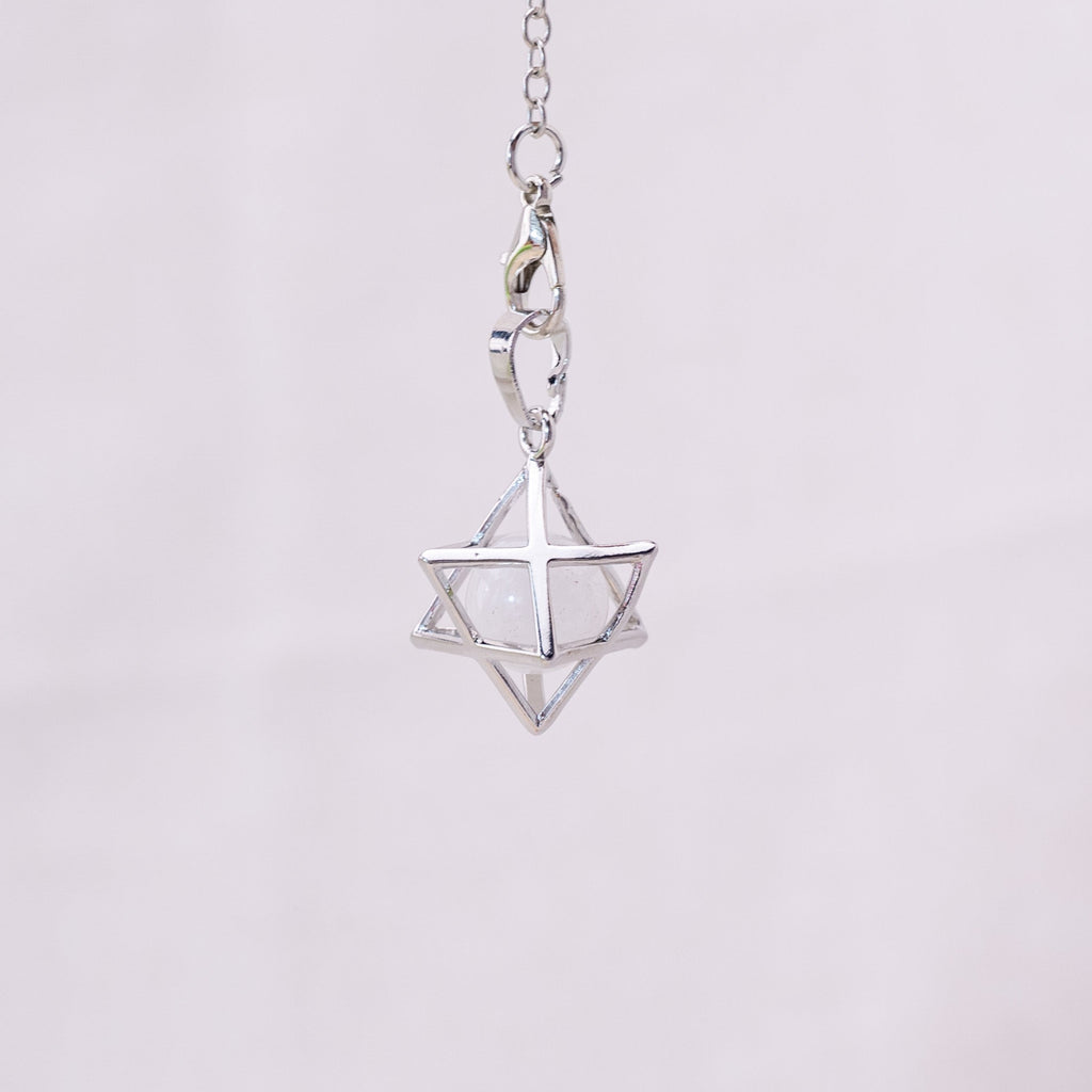 Clear Quartz Merkaba Pendulum