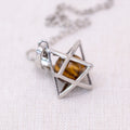 Tiger Eye Stone Merkaba Pendulum