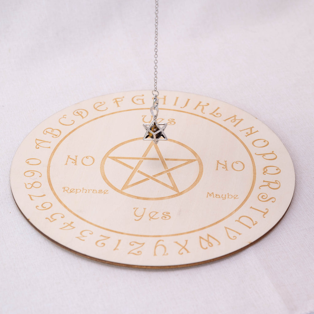 Tiger Eye Stone Merkaba Pendulum