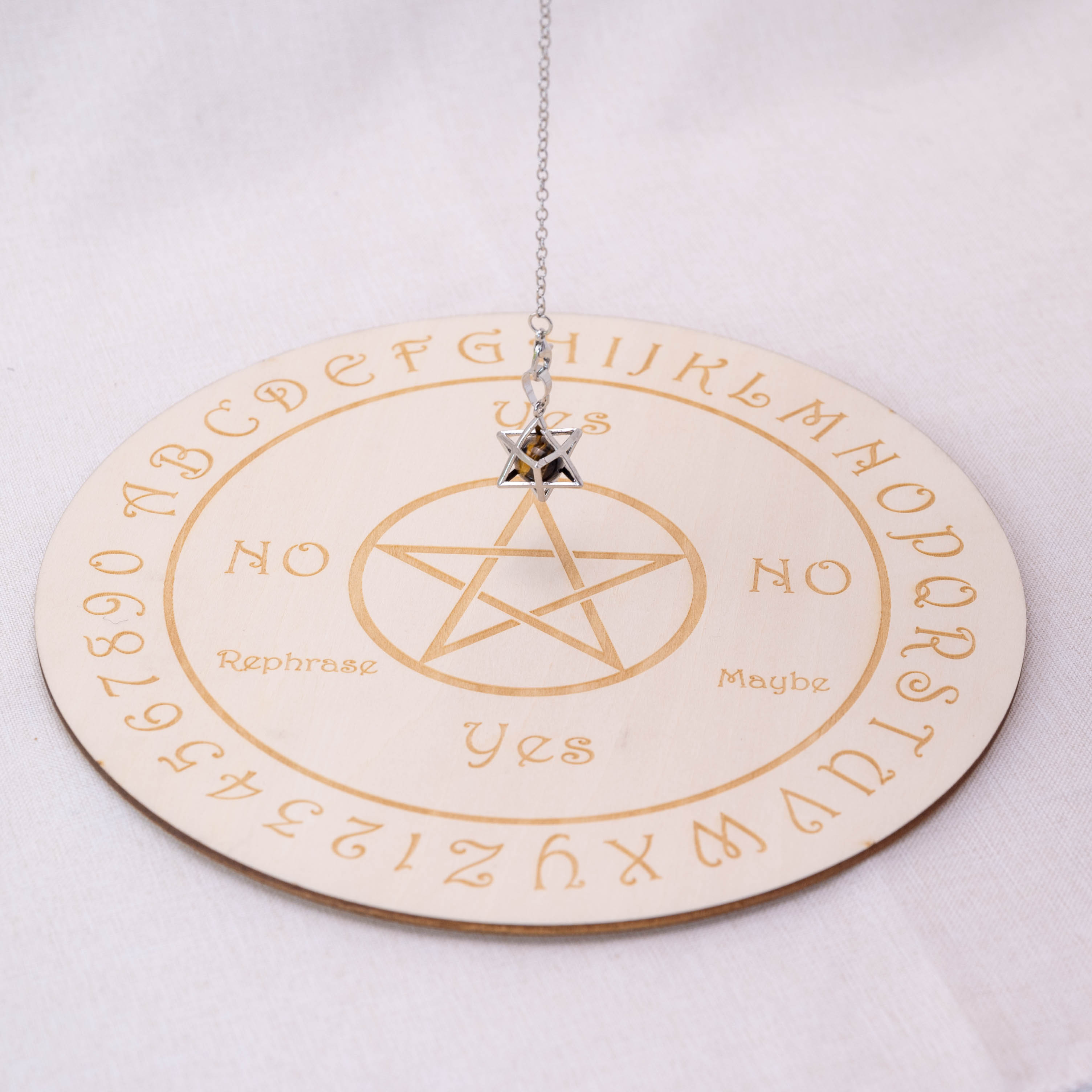 Tiger Eye Stone Merkaba Pendulum